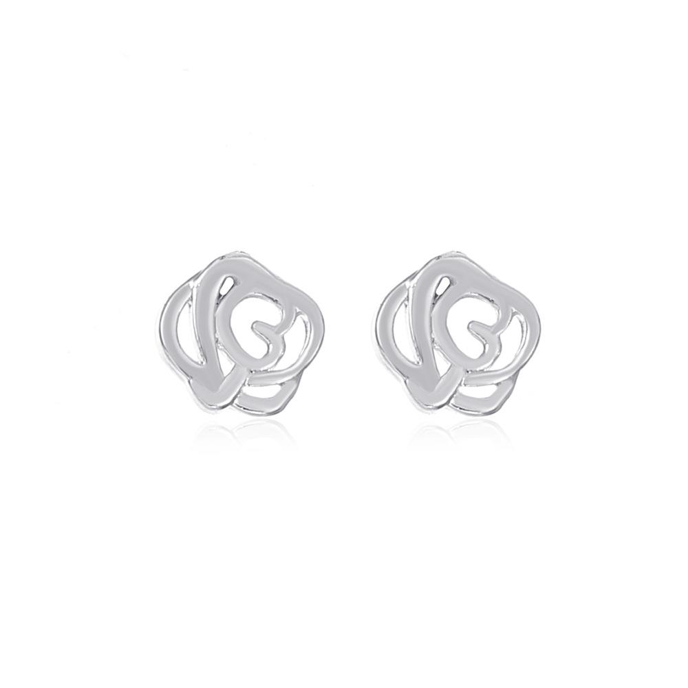 Hollow flower earrings women indifferent niche design metal flower earrings fashion earrings