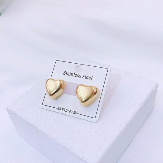 Small peach heart earring female ins cute girl creative personality love earring earrings