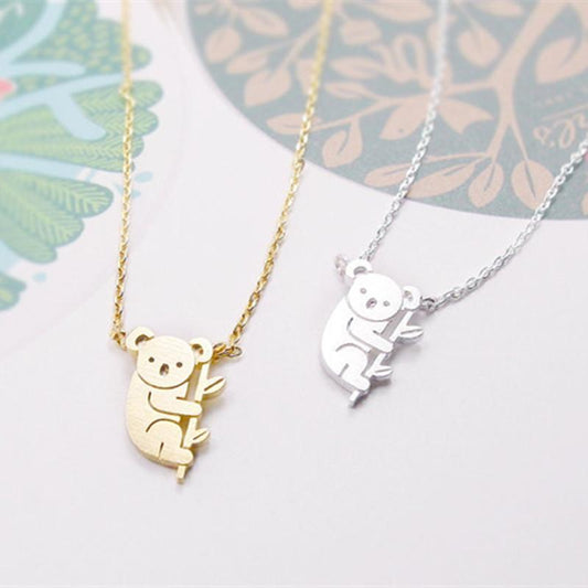 Koala Bear Small Animal Jewelry Koala Pendant Bear Necklace Necklace Female Jewelry
