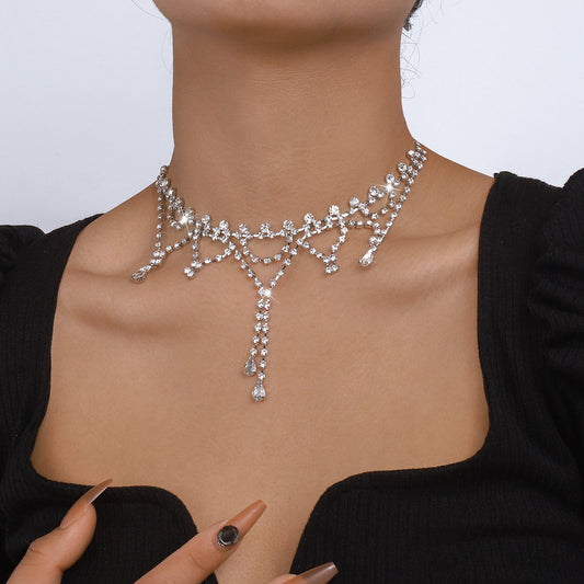 1454 Net Red Temperament Necklace Claw Chain Tassel Fashion Niche Necklace Exaggerated Personality Design Necklace