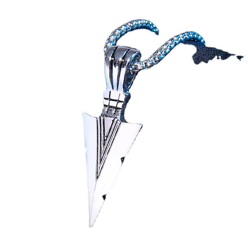 hiphop triangle pendant fashion exaggerated metal men's street trend all-match necklace