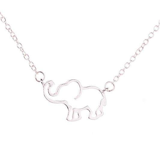 Jewelry Fashion Elephant Pendant Necklace Lucky Hollow Elephant Clavicle Chain Explosion