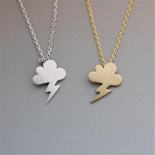 Fashion Jewelry Personality Versatile Ladies Small Fresh Necklace Jewelry Cloud Lightning Dark Cloud Necklace