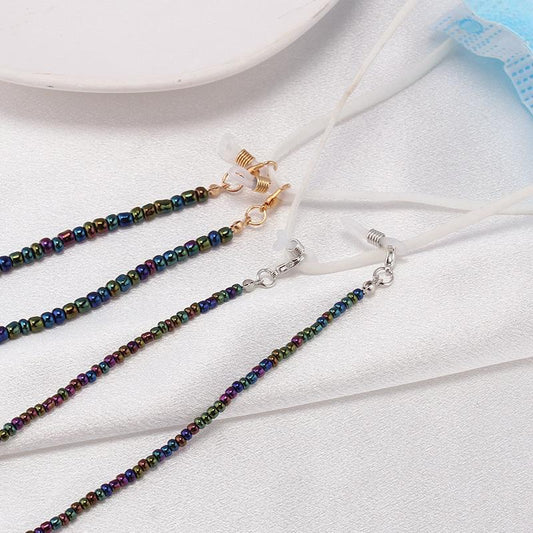 Jewelry multifunctional glass rice bead glasses fixed rope ladies mask mask dual-use chain
