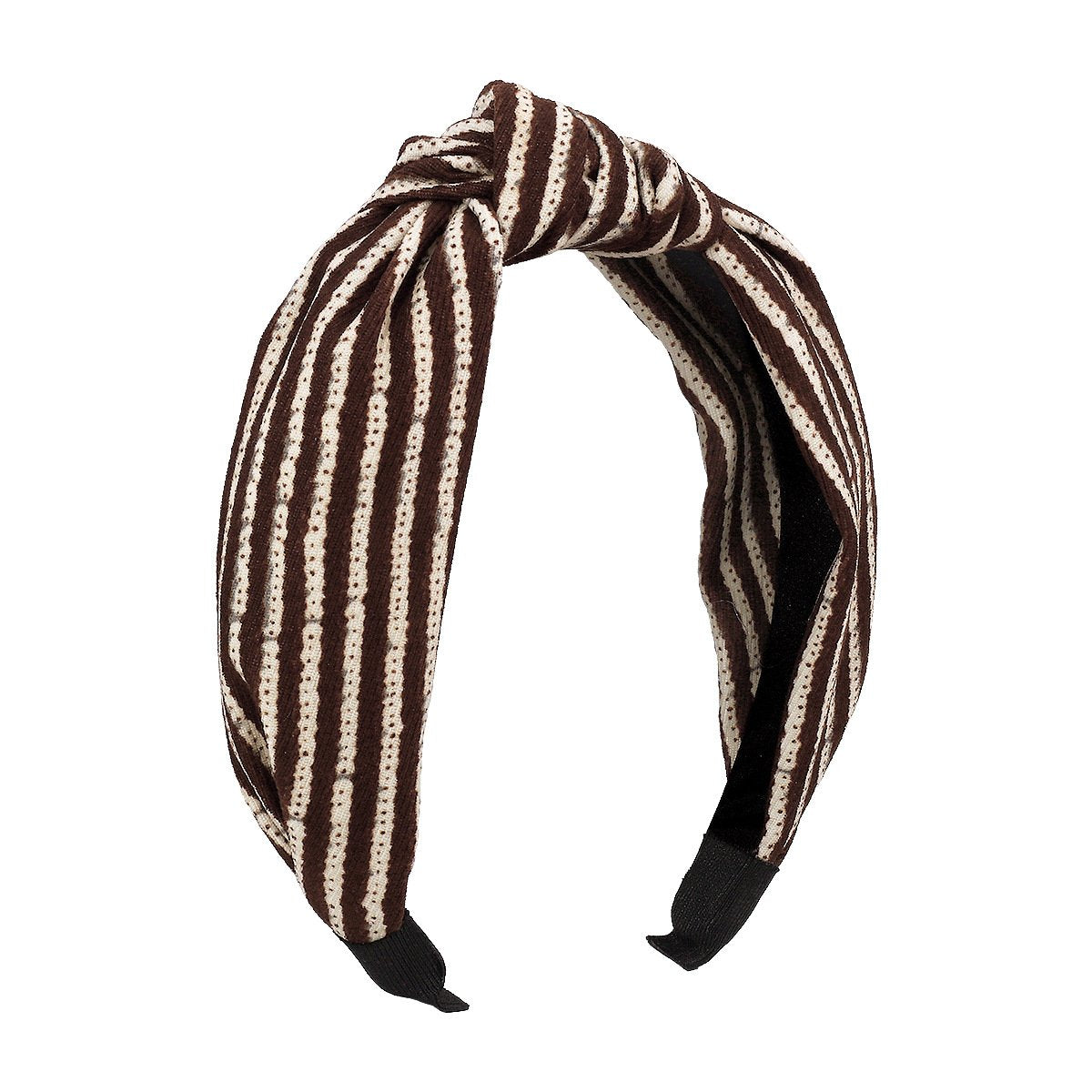 F4419 Internet celebrity fashion fabric striped color hit headband wide side knotted sweet and fashionable going out broken hair headband female