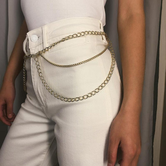 Multi-layer tassel chain waist chain women's vacation outing decoration waist outside the body chain bodychain