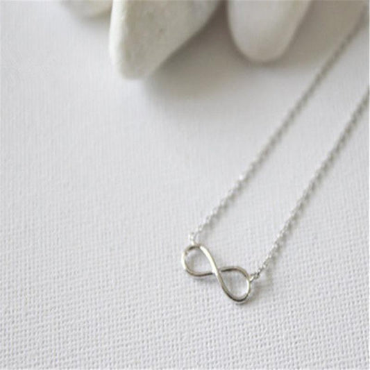 Jewelry Simple Lucky 8 Necklace Clavicle Chain Necklace Women