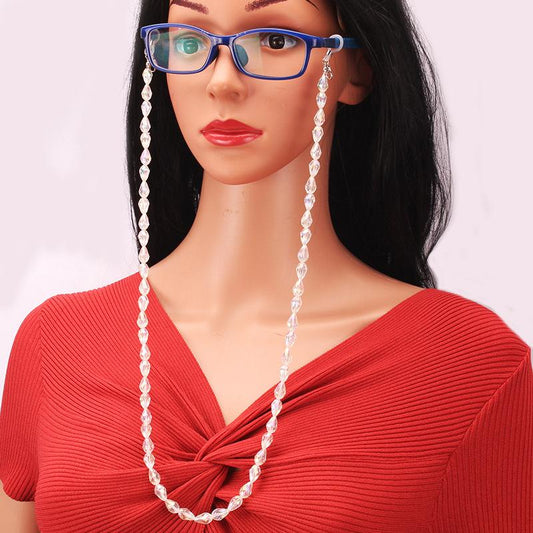 Mask hanging chain glasses chain acrylic AB color geometric accessories eye chain