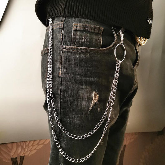 Jewelry Personality Retro Variety of Chain Necklace Fashion Ring Buckle Jeans Chain Lock Necklace