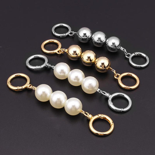 Pearl Extender Chain Messenger Bag Shoulder Strap Bead Chain Hand Strap Extended Bag Strap Modified Bag Chain Accessories Bag Chain