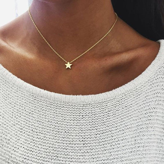 Simple Necklace Fashion Thickened Star Pendant Women's Temperament Clavicle Sweater Chain