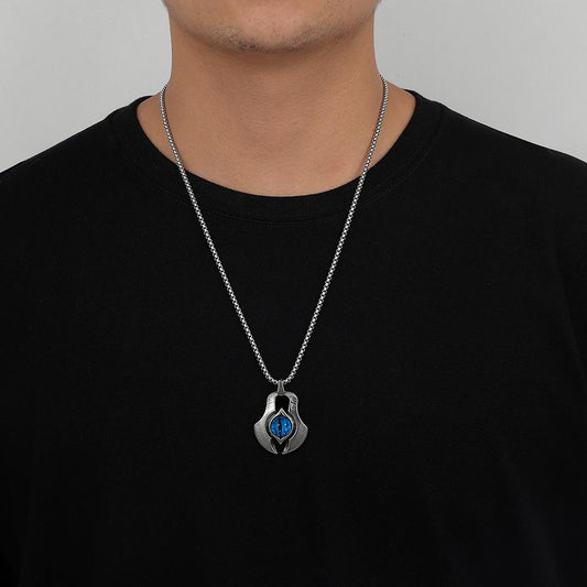Domineering Trend Devil's Eye Pendant Fashion Stainless Steel Titanium Steel Simple Temperament Men's Indifferent Necklace