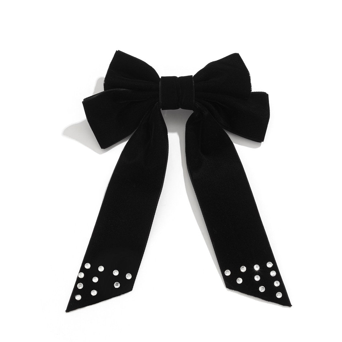 Jewelry Versatile Velvet Handmade Imitation Pearl Hair Ornament Simple Micro-inlaid Letter Bow Hairpin Female