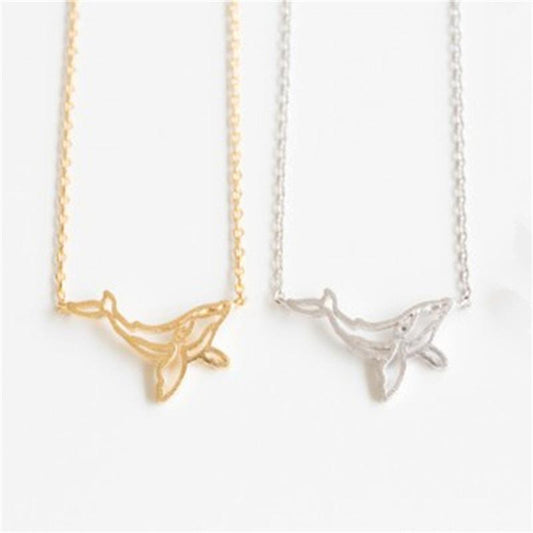 Availability, Fashion Small Whale Pendant Necklace Small Dolphin Clavicle Chain Animal Necklace