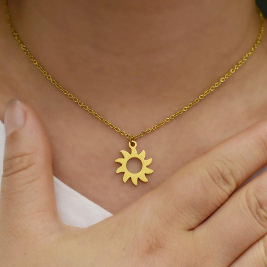 accessories sun flower necklace women sunflower pendant
