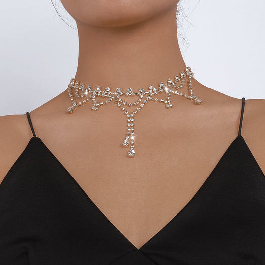 1454 Net Red Temperament Necklace Claw Chain Tassel Fashion Niche Necklace Exaggerated Personality Design Necklace