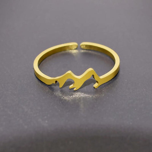 Fashion Trend Personality Jewelry Opening Adjustable Ring Mountain Ring Titanium Steel