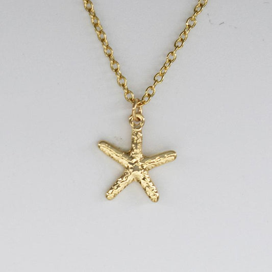 Fashion Jewelry Simple Starfish Pentagram Necklace Female Pendant Clavicle Chain Electroplated Gold and Silver