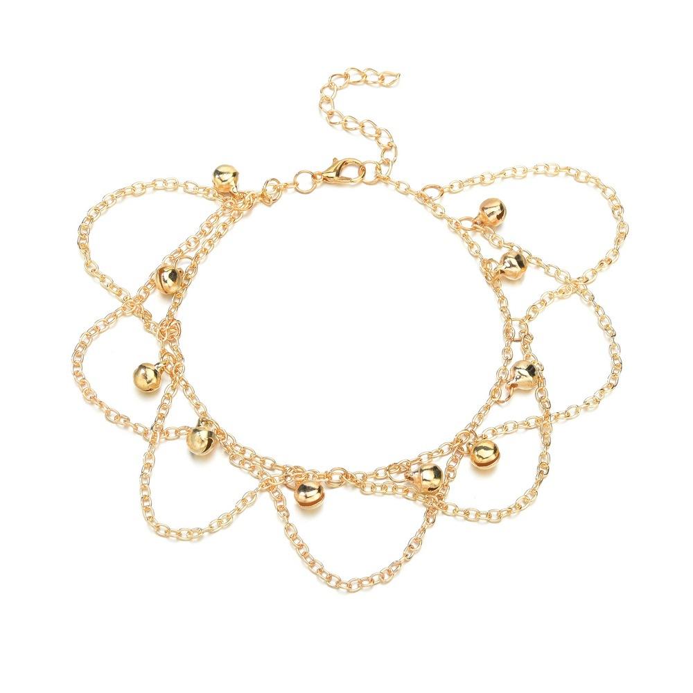 Accessory Fashion Bohemian Wave Tassel Bell Anklet