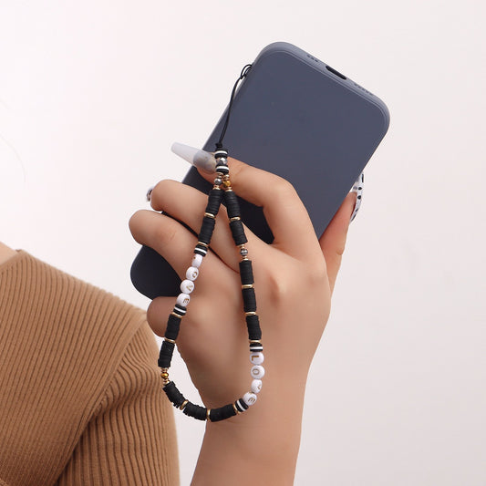 Jewelry cool LOVE letter devil's eye mobile phone chain female hand-woven mobile phone lanyard