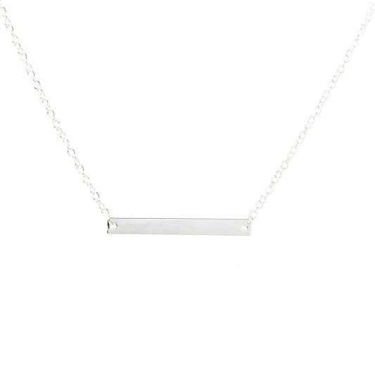 Fashionable small jewelry simple one word horizontal bar necklace