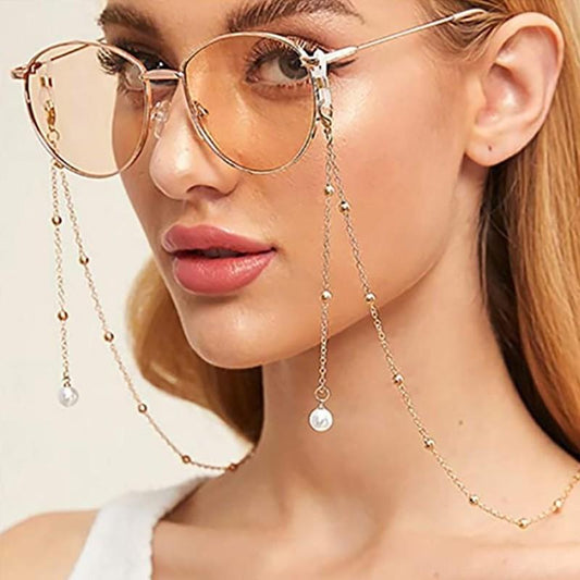Fashion imitation pearl pendant glasses chain simple anti-slip anti-lost glasses rope pearl hanging neck chain