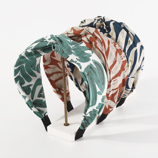 F517 retro old-fashioned wide-brimmed headband with cross personality tie-dye Sen Department age-reducing simple fashion headband