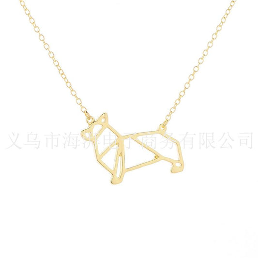 Jewelry Cute Hollow Dog Pendant Necklace Pet Small Animal Popular Jewelry