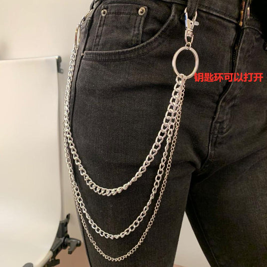 Metal pants chain personality waist chain punk hip-hop rock pants chain pendant night accessories waist chain