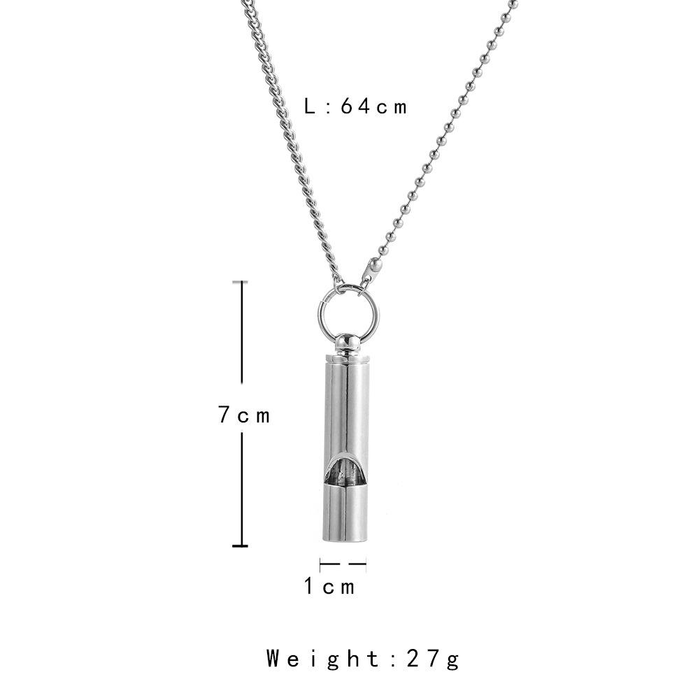 ins simple cold creative can whistle pendant personality hip-hop fashion necklace men and women tide