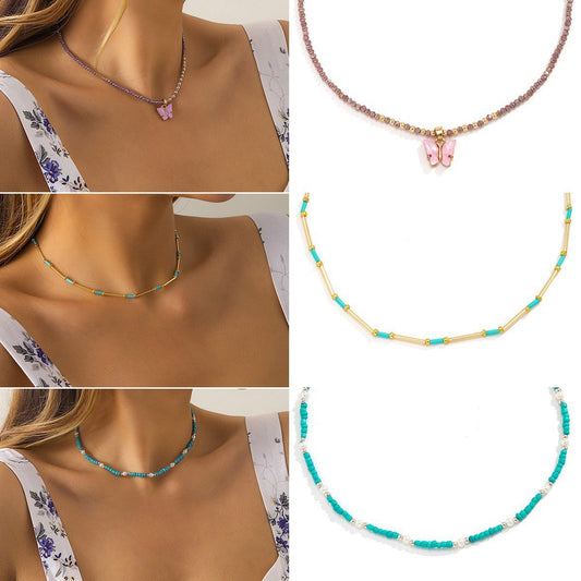 Jewelry Hip Hop Niche Metal Graffiti Tag Necklace Simple Snake Bone Chain Alphabet Pendant Necklace