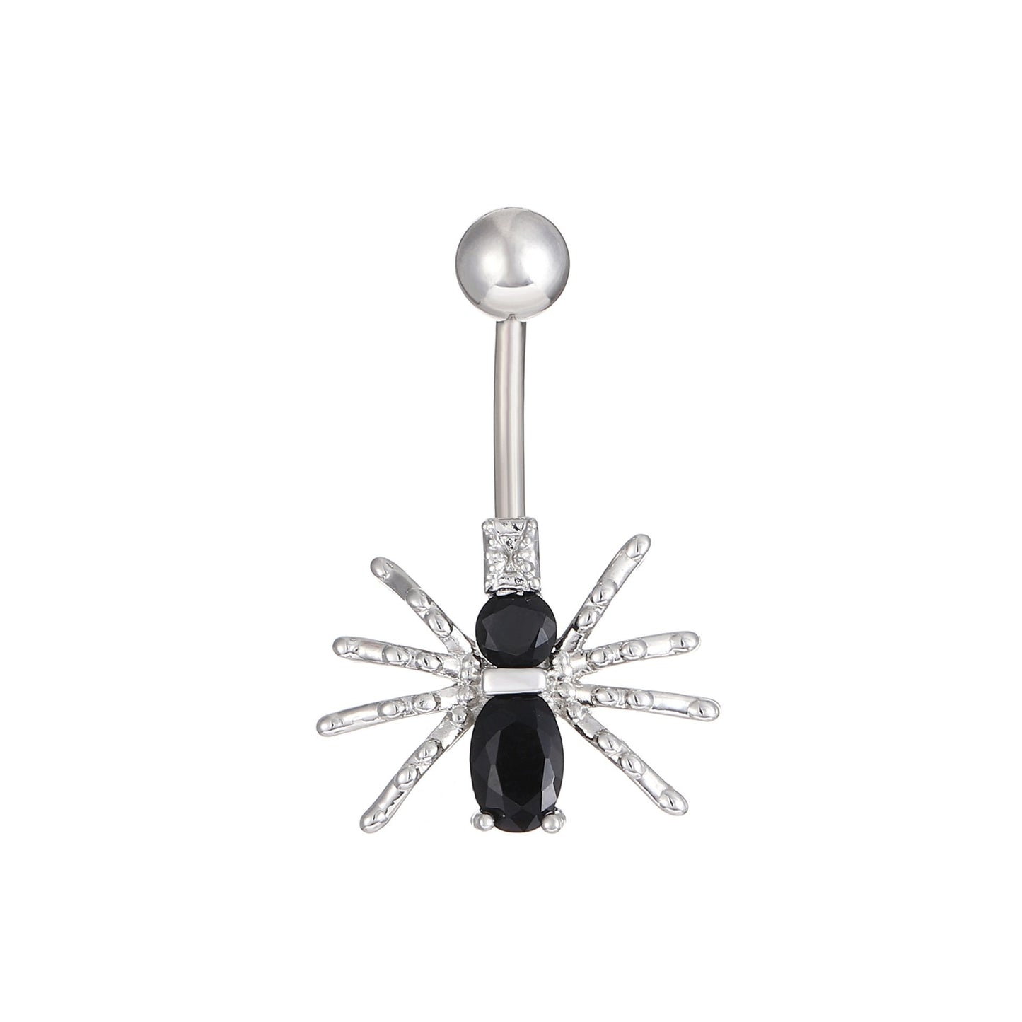 ins inlaid zircon butterfly navel nail navel decoration spider navel ring human body piercing jewelry