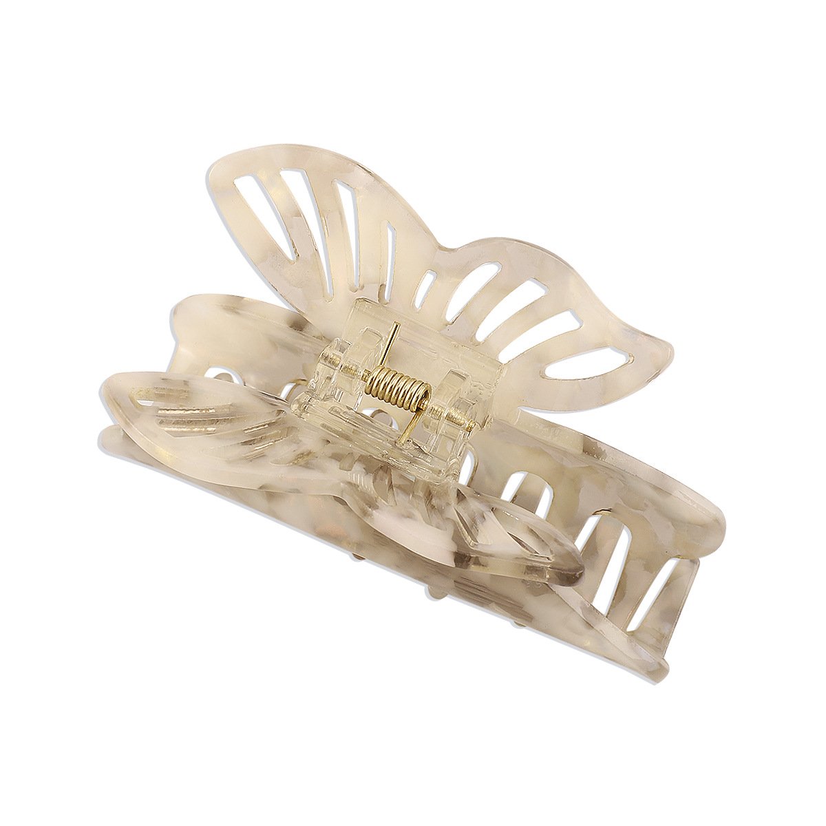 F433 Elegant atmosphere hollow butterfly hair clip female niche lazy grab clip light luxury net red geometric shark clip