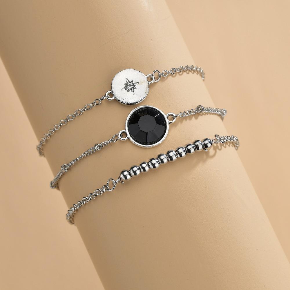 Accessory Fashion Compass Bracelet Vintage Three Piece Ornament