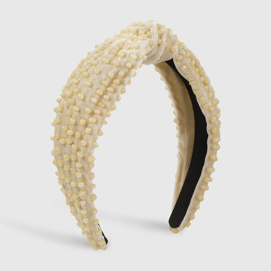 F3846 jewelry exaggerated velvet bead headband wide-brimmed knotted sweet daily face wash headband female