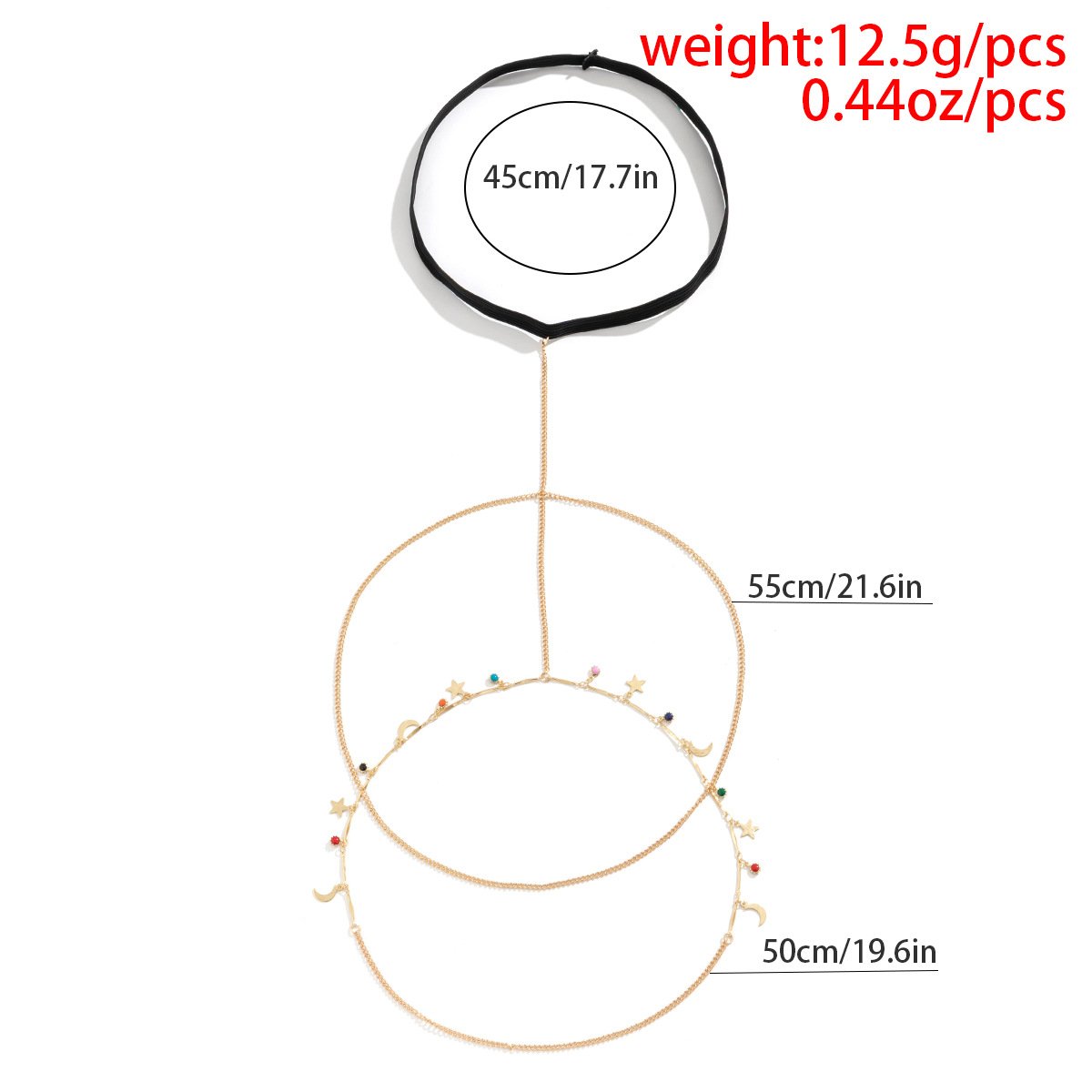 Jewelry Creative Xingyue Alloy Drip Oil Body Chain Feminine Night Tassel Double Thigh Chain