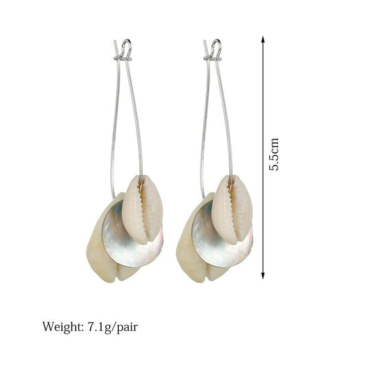Accessories Shell Earrings Summer Fashion Travel Street Shooting Earrings Simple Jewelry