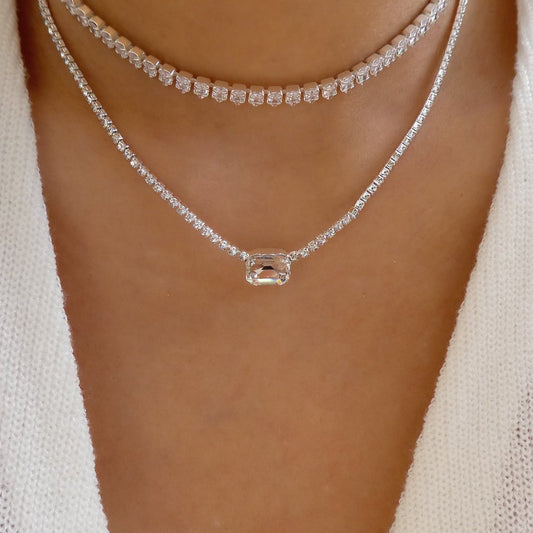 N1691 Niche Double-layer Claw Chain Necklace Baroque Retro Palace Light Luxury Fashion Rhinestone Necklace
