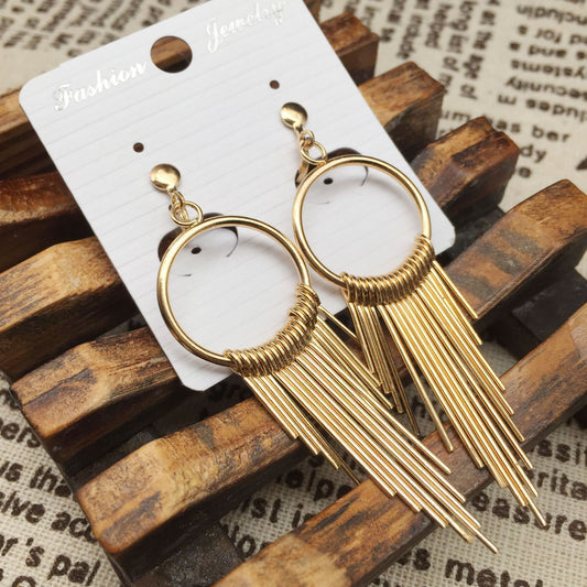 Minority tassel ear clips can be worn with or without ear piercing Indian ear jewelry stall jewelry