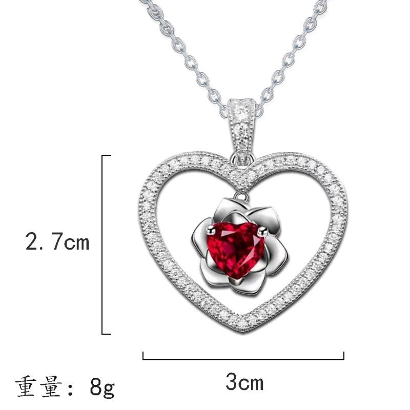 Jewelry Rose Love Pendant Necklace Female Niche Design Sense Light Luxury Jewelry