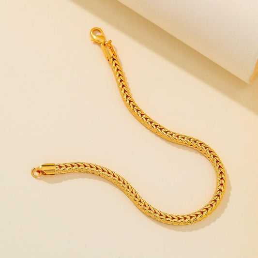 Fashion Simple Foxtail Chain Bracelet Copper Material Hip Hop Bracelet Jewelry