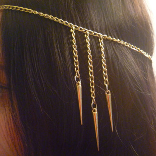 Punk Metal Rock Plastic Rivet Spike Hair Band Headchain