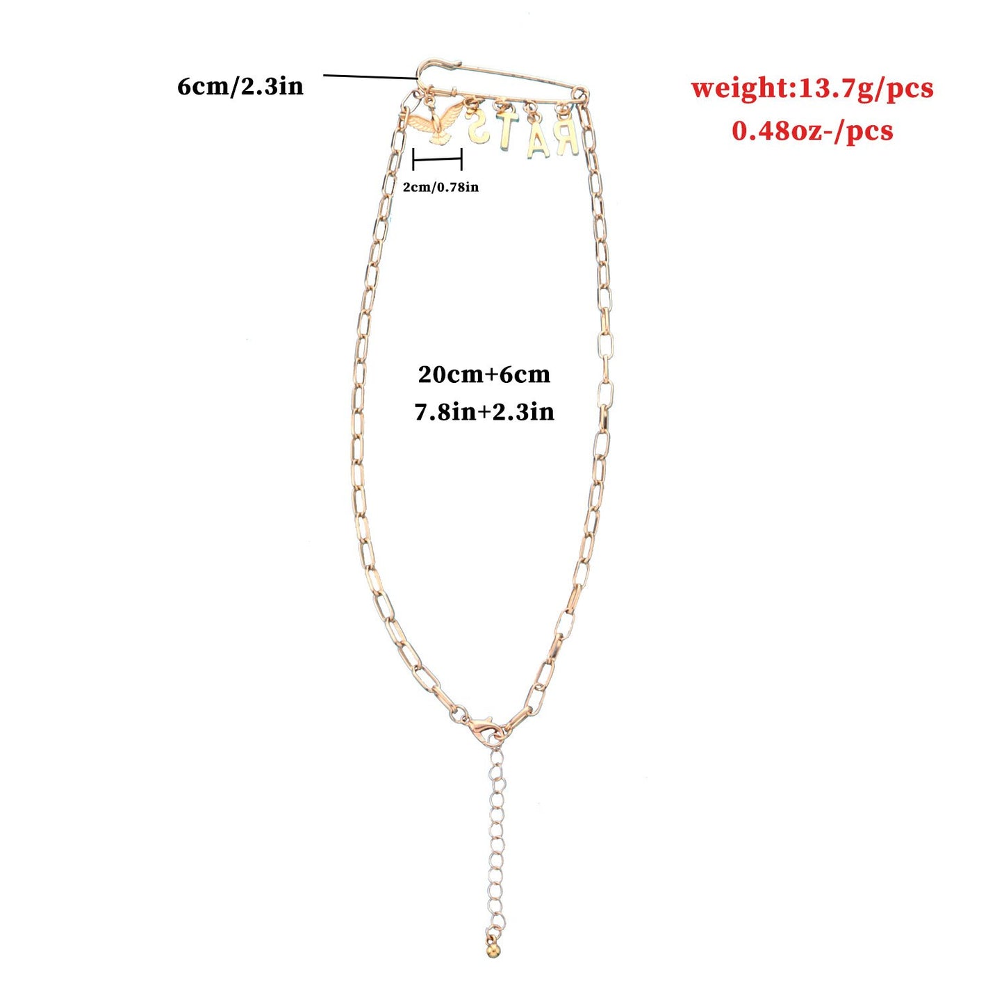 Jewelry fashion eagle alloy letter star brooch female personality creative multi-layer pin accessories