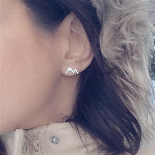 Earrings simple personality mountain peak earrings jewelry earrings special offer