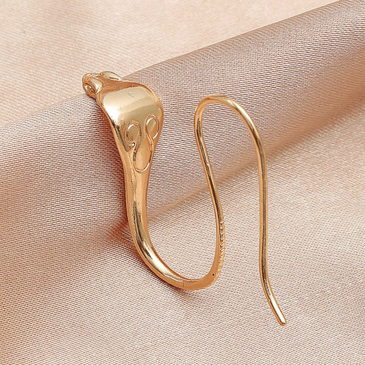Retro creative snake-shaped earrings exaggerated metal copper-plated earrings single fashion personality animal earrings