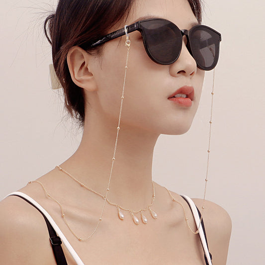 Jewelry ins creative design long section around the neck glasses chain necklace female tassel glasses accessories