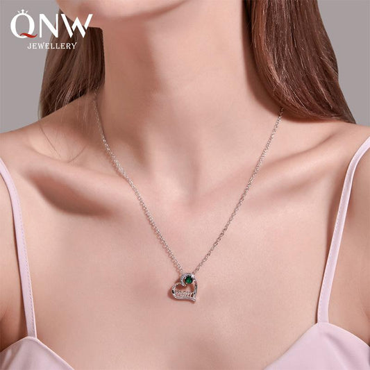 Love Letter Necklace Temperament Simple Heart Shaped Mom Necklace Pendant for Mom Mother's Day Gift