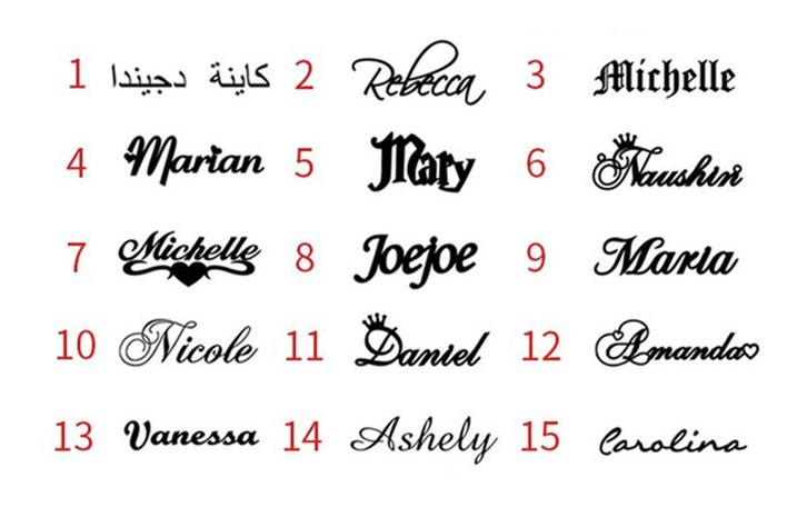 Stainless Steel Hollow Name Necklace Female DIY English Alphabet Clavicle Chain Furnace Vacuum Plating