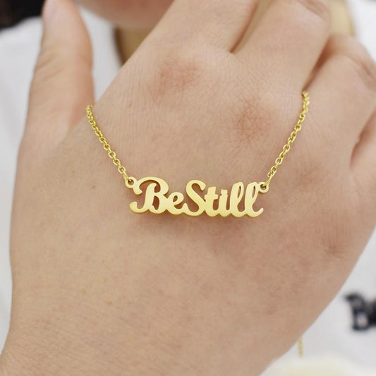 Creative Letter Bestill Necklace Stainless Steel Clavicle Chain