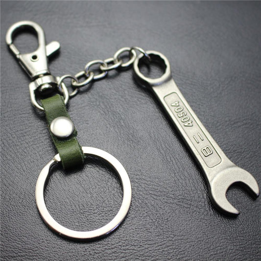 High-quality brushed retro alloy wrench key chain bronze antique silver accessories car bag pendant small gift